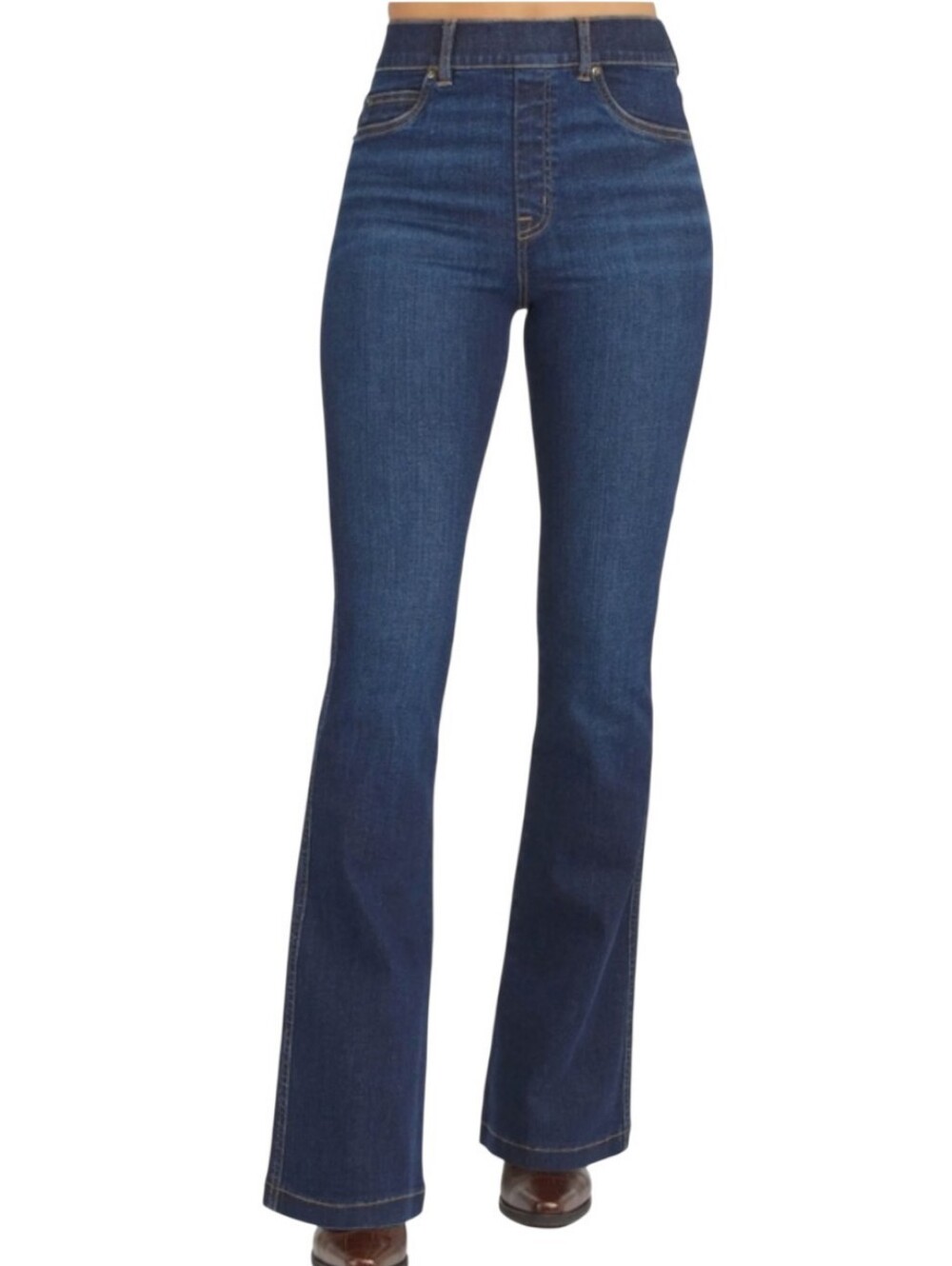Spanx pull on flare jean high waisted signature flat smooth waistband Sculping